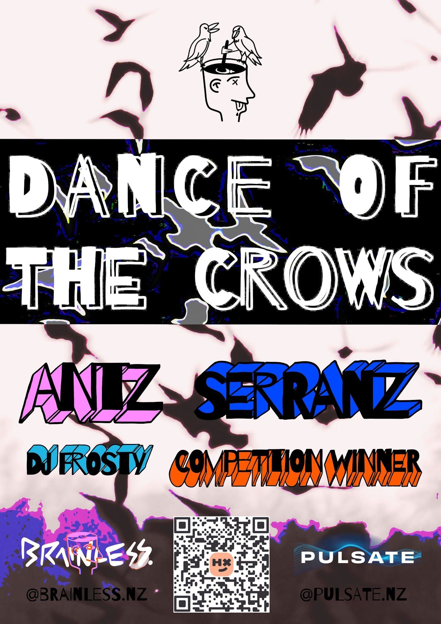 Dance of the Crows poster: 7PM, Friday 1st May, UC Rugby Clubrooms, tickets drop 10/4.